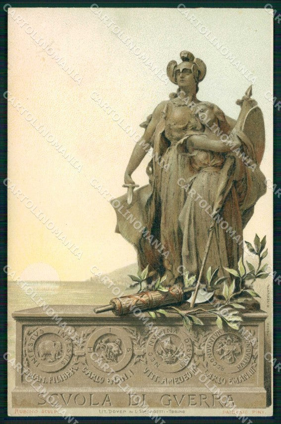 Militari Reggimentali Scuola di Guerra Savoia 1904 cartolina KF4035 – fronte