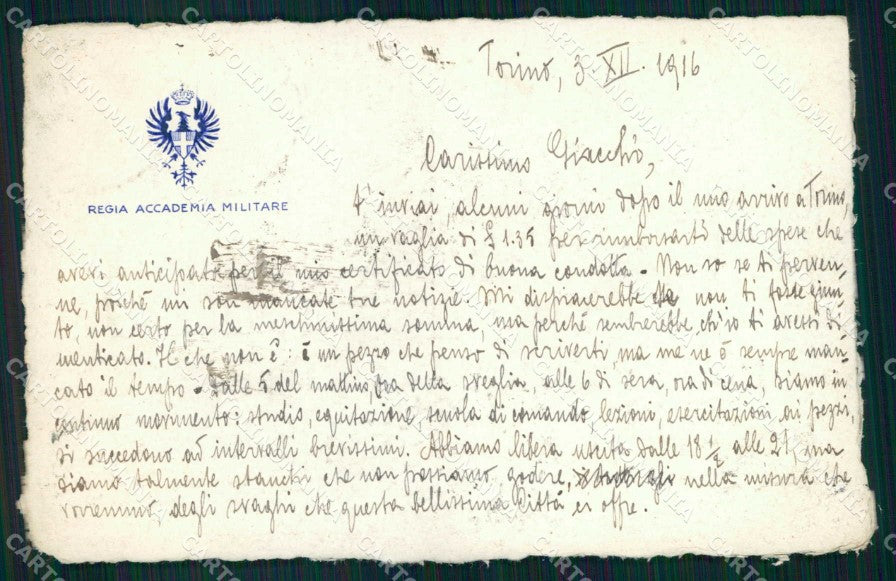 Militari Reggimentali Regia Accademia Militare Torino cartolina KF4037 – fronte
