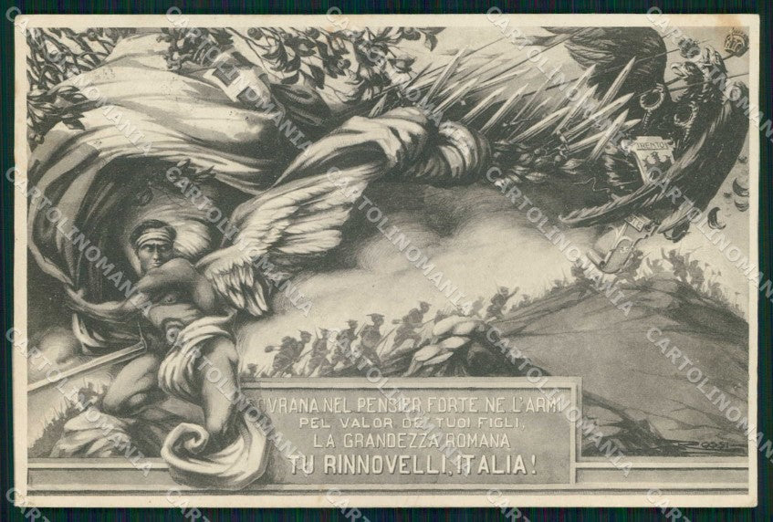Militari Commissario Telegrafico Alpini Rossi Autografo Franchigia cp KF4042 – fronte