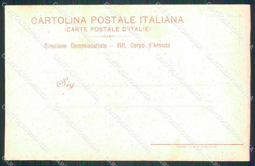 Militari Commissariato Militare 8° Corpo Armata Firenze cartolina KF4048 – retro
