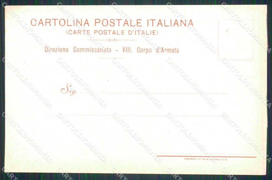 Militari Commissariato Militare 8° Corpo Armata Firenze cartolina KF4049 – retro