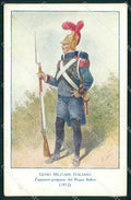 Militari Uniforme Genio Militare Zappatore Pompiere 1812 cartolina KF4061 – fronte