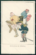 WWI WW1 German Propaganda Anti Italia Vittorio Emanuele III cartolina KF4067 – fronte