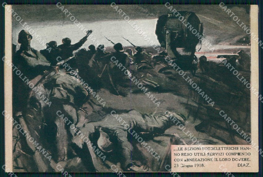WWI WW1 Militari Sezioni Fotoelettriche Diaz cartolina KF4070 – fronte