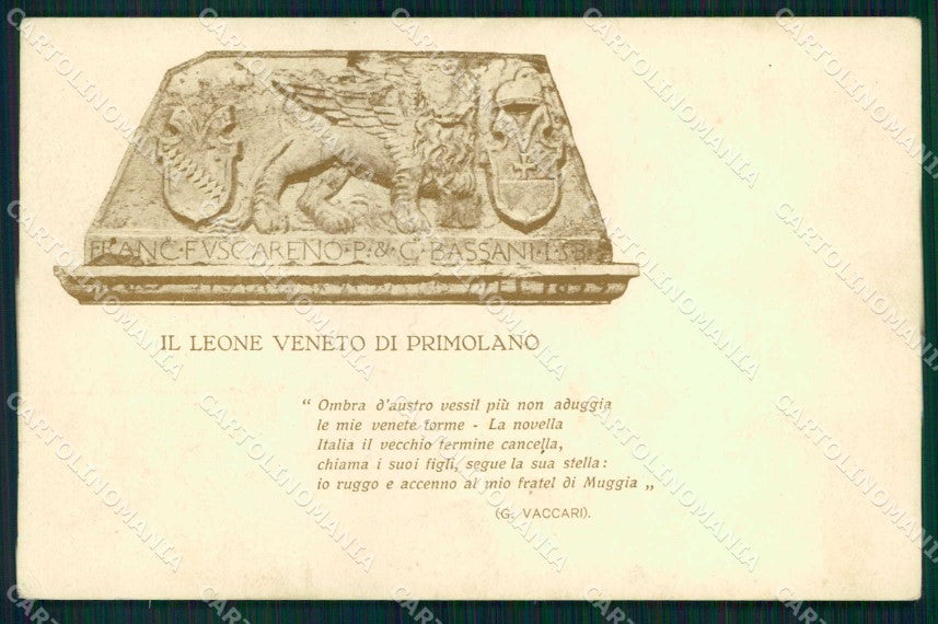 WWI WW1 Militari Vicenza Valbrenta Primolano Pro Soldati cartolina KF4073 – fronte