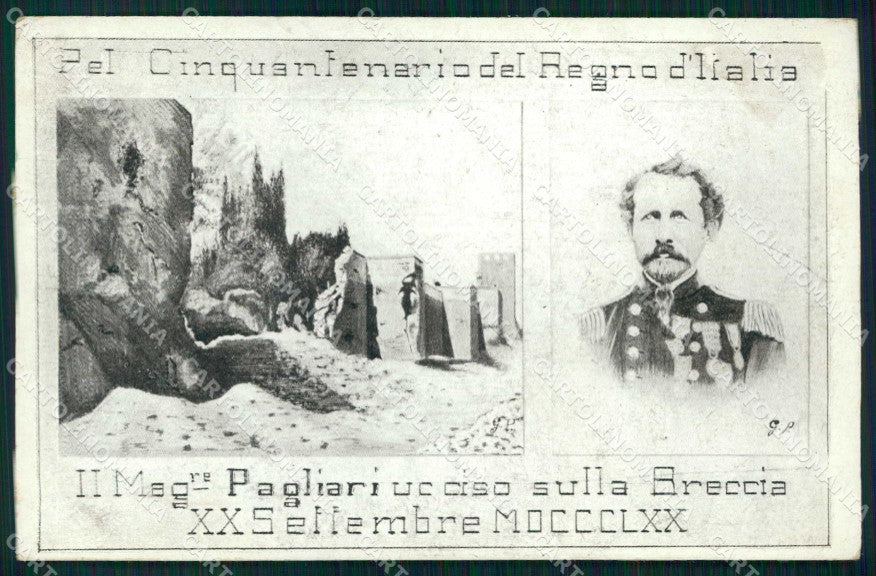 Militari Cinquantenario Regno Italia Pagliari Breccia cartolina KF4075 – fronte