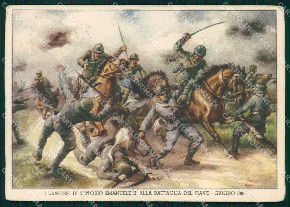 Militari Propaganda Reggimento Lancieri Vittorio Emanuele Duval cartolina KF4096 – fronte