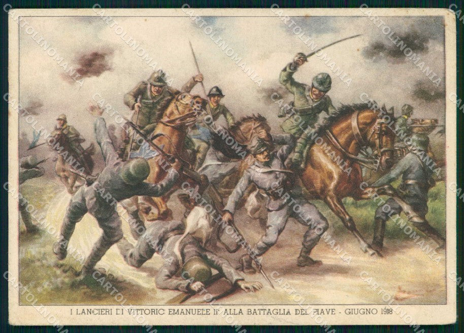 Militari Propaganda Reggimento Lancieri Vittorio Emanuele Duval cartolina KF4107 – fronte