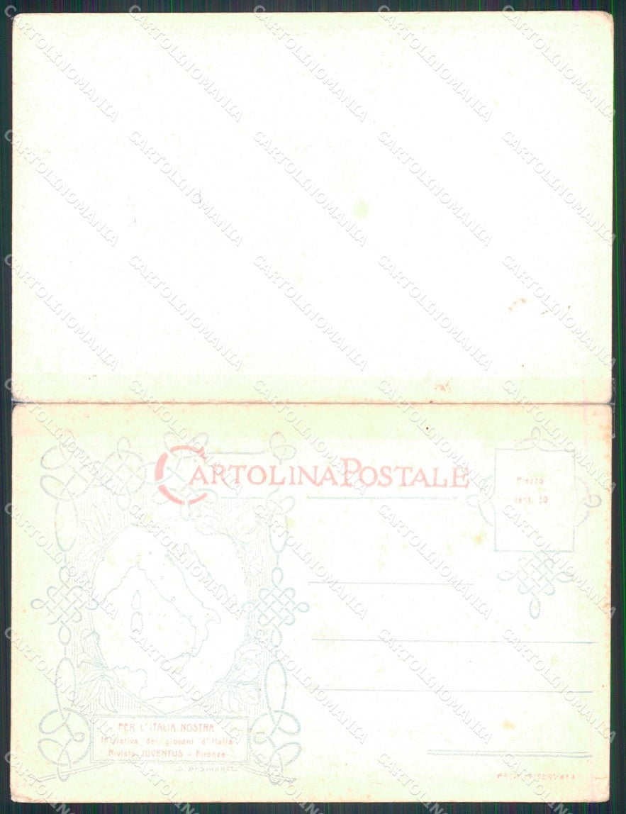 WWI Propaganda Decalogo dell'Italiano Tricolore Firenze Doppia cartolina KF4108 – retro