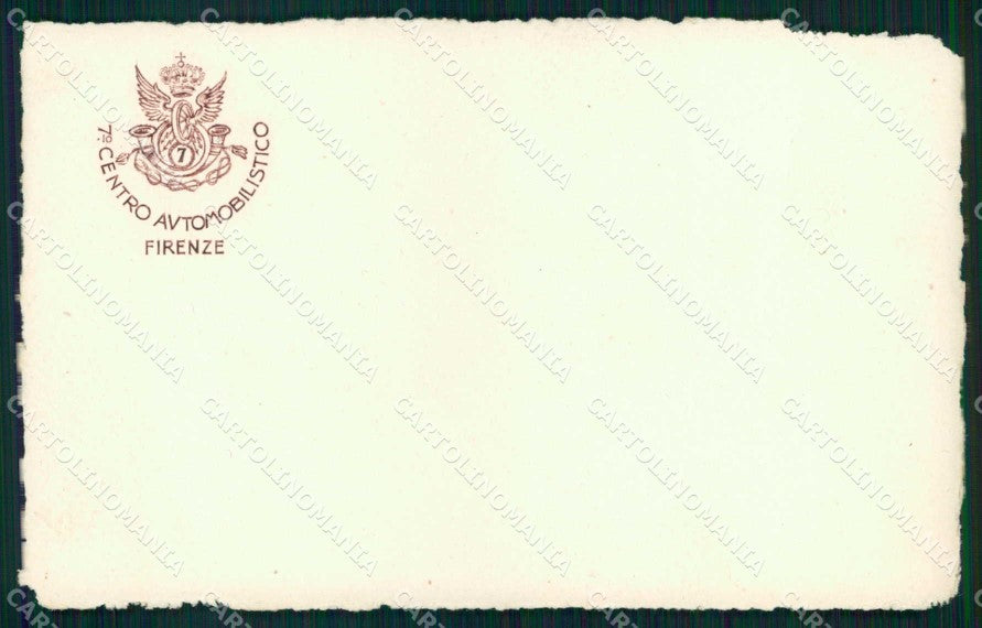 WWI WW1 Militari 7° Centro Automobilistico Firenze cartolina KF4115 – fronte