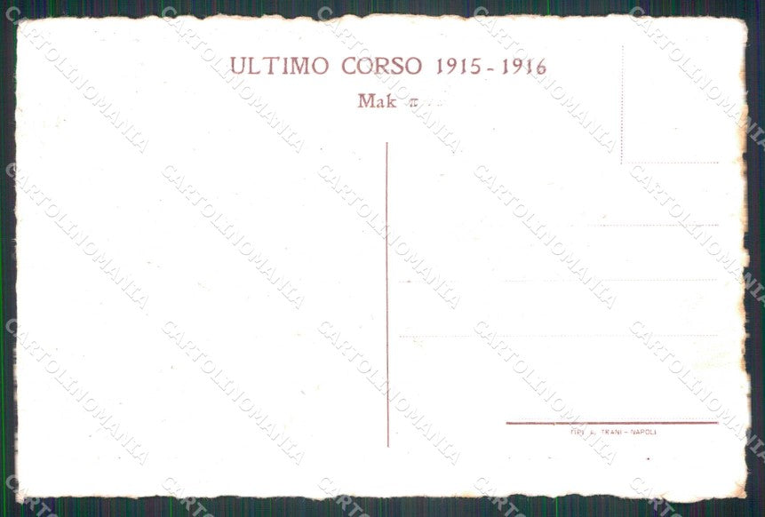 Militari Collegio Militare Napoli Anno Guerra 1916 ABRASA cartolina KF4119 – retro