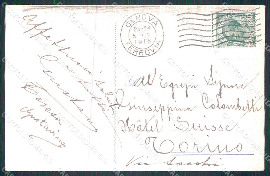 WWI Militari Propaganda Mille Quarto Garibaldi Baroni cartolina KF4123 – retro