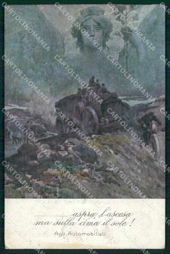WWI WW1 Militari Automobilisti Vassallo PIEGA cartolina KF4134 – fronte