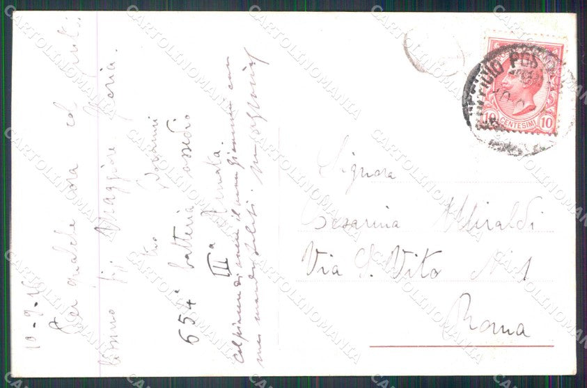 WWI WW1 Militari III Armata Parco Auto Trattrici Monestier cartolina KF4135 – retro