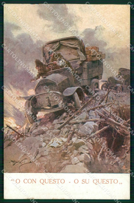 WWI WW1 Militari 2ª Compagnia Automobilisti Monza Beltrame cartolina KF4137 – fronte