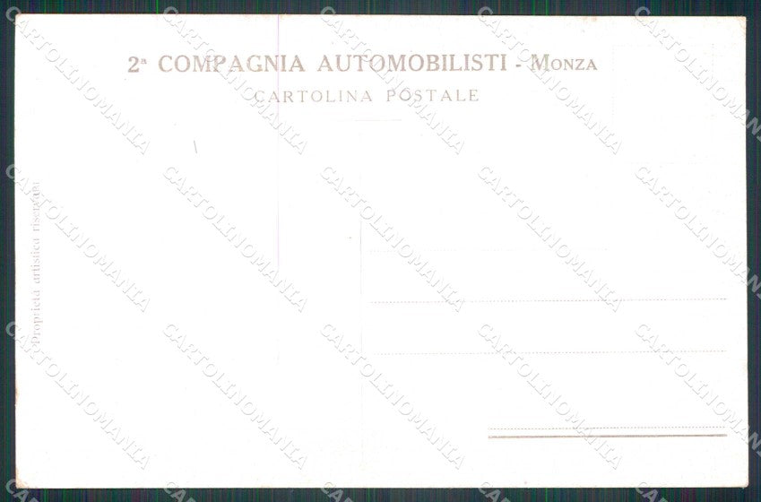 WWI WW1 Militari 2ª Compagnia Automobilisti Monza Beltrame cartolina KF4137 – retro