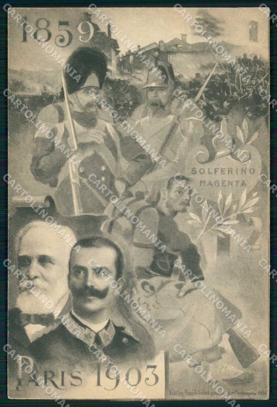 Royalty Reali Vittorio Emanuele III di Savoia Parigi 1903 cartolina KF4159 – fronte