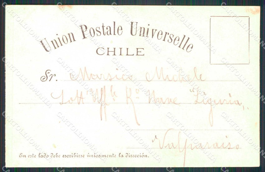 Royalty Reali Savoia Luigi Duca Abruzzi Chile Valparaiso 1904 cartolina KF4160 – retro
