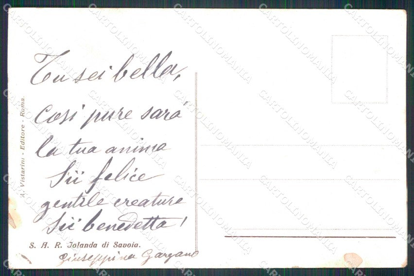 Royalty Reali Savoia Jolanda PIEGHINA cartolina KF4161 – retro