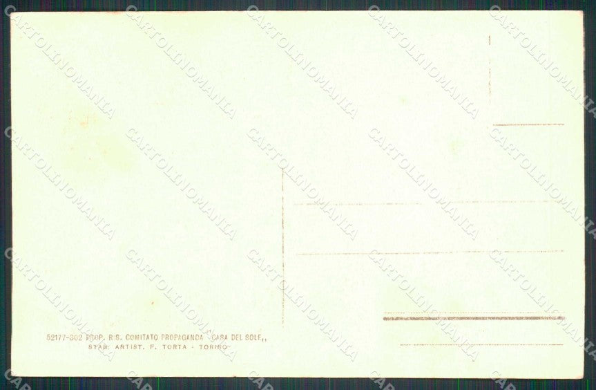 WWI Militari Propaganda Vittorio Emanuele III di Savoia PIEGA cartolina KF4168 – retro
