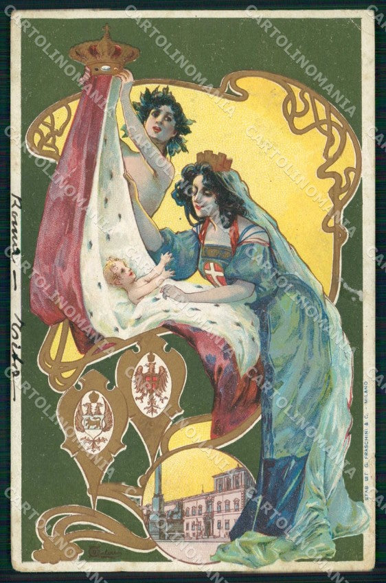 Royalty Reali Iolanda Margherita di Savoia Ballerio ABRASA cartolina KF4177 – fronte