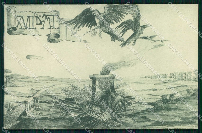 WWI WW1 Militari XVII Distretto Soldati Mare Terra cartolina KF4189 – fronte