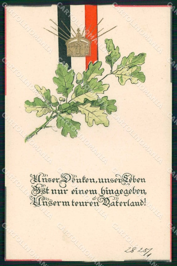 WWI WW1 Militari German Propaganda cartolina KF4216 – fronte