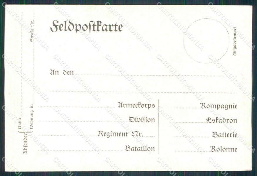WWI WW1 German Propaganda Feldpostkarte Franchigia cartolina KF4221 – retro