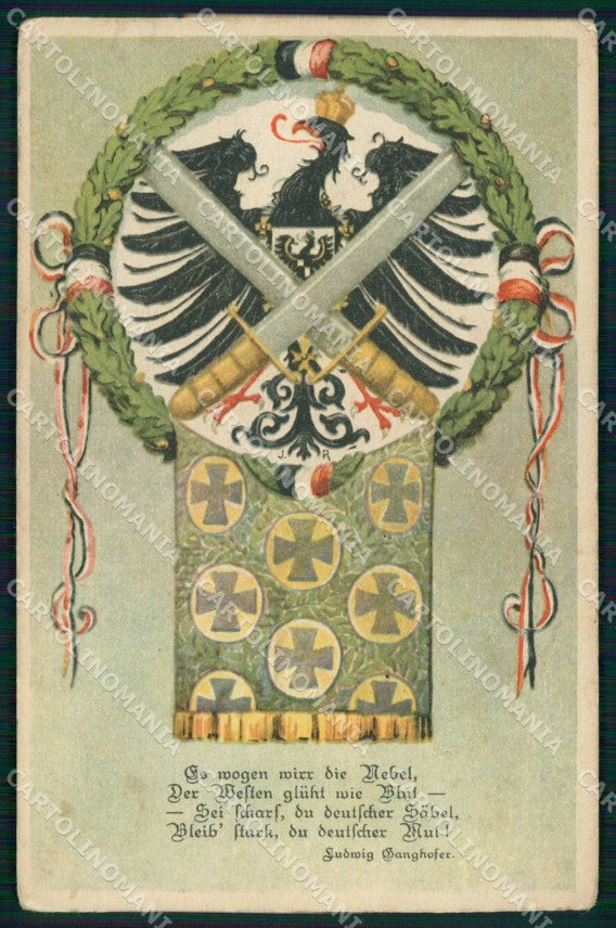 Politica Patriottiche German Propaganda Ludwig Ganghofer cartolina KF4222 – fronte