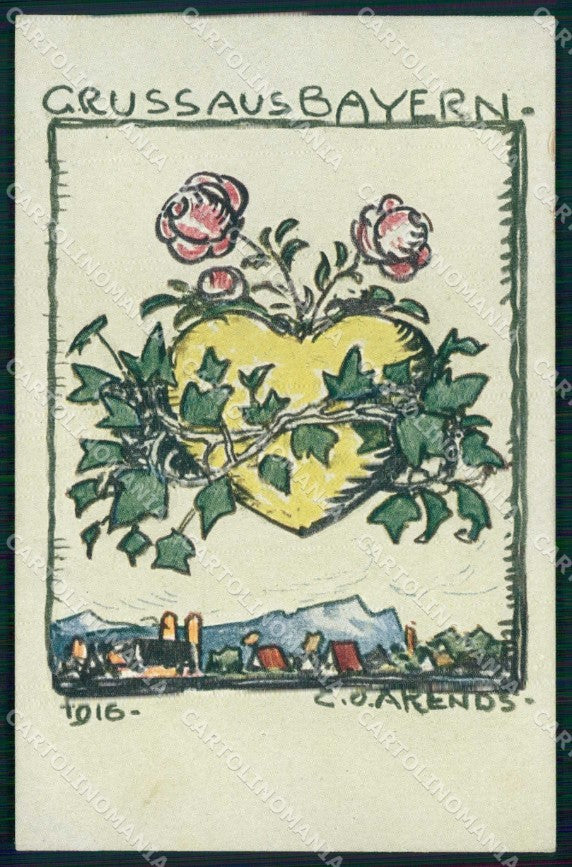 Germania Deutschland Gruss aus Bayern C. O. Arends cartolina KF4243 – fronte