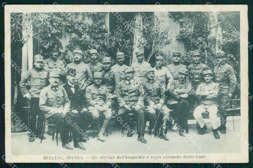 WWI Militari Austrian Soldiers Belluno Invasa cartolina KF4262 – fronte