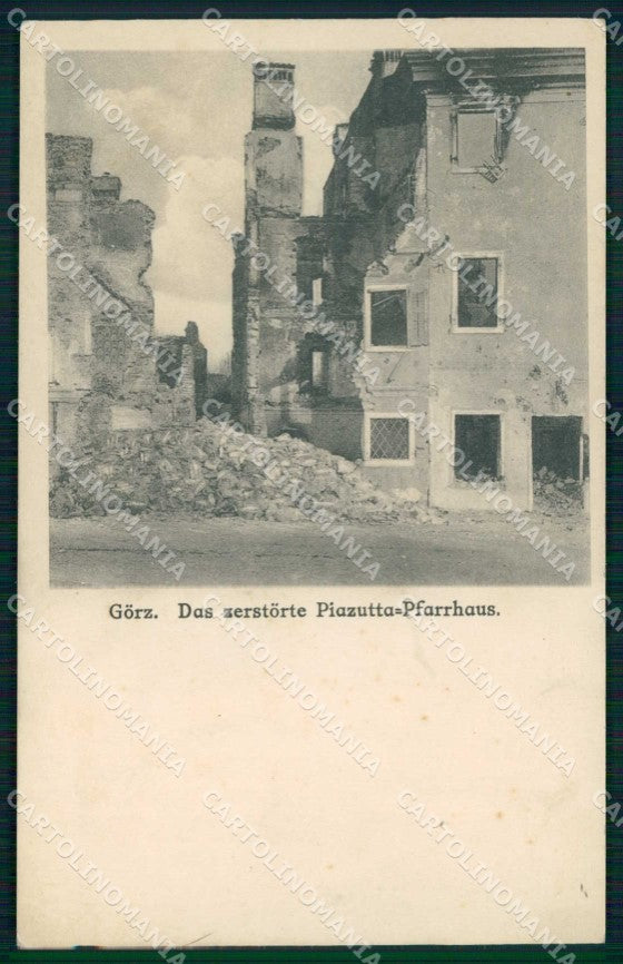 WWI WW1 Militari Gorizia città Borgo Piazutta cartolina KF4271 – fronte