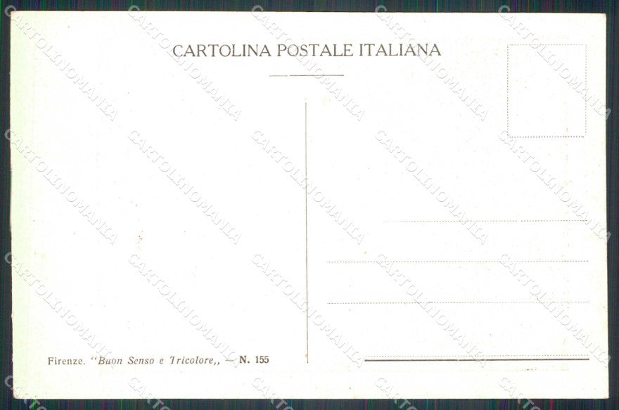 WWI WW1 Patriottismo Ricostruzione Italia Firenze Rubino ? cartolina KF4278 – retro
