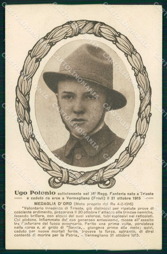 Militari 298ª Legione Balilla Fascismo 18 Regg Fanteria Polonio cartolina KF4285 – fronte