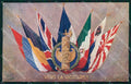 WWI WW1 Propaganda Alleati Bandiere Flag Oilette 8806 cartolina KF4307 – fronte