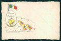WWI Propaganda Alleati Bandiere Flags Dipinta a Mano Pasqua cartolina KF4309 – fronte