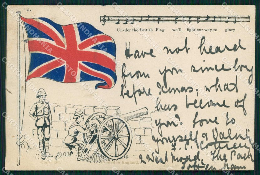 Militari Inglesi British Flag Soldiers cartolina KF4310 – fronte