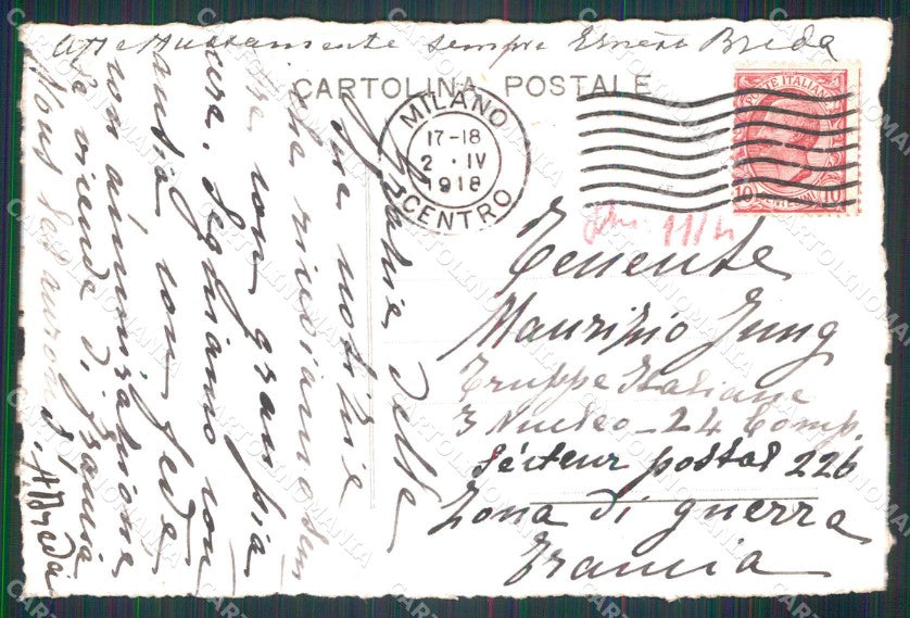 WWI Propaganda Alleati Bandiere Flags Dipinta a Mano cartolina KF4316 – retro