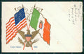 Bandiere Flags United States Italy Tricolore PIEGHINE cartolina KF4322 – fronte