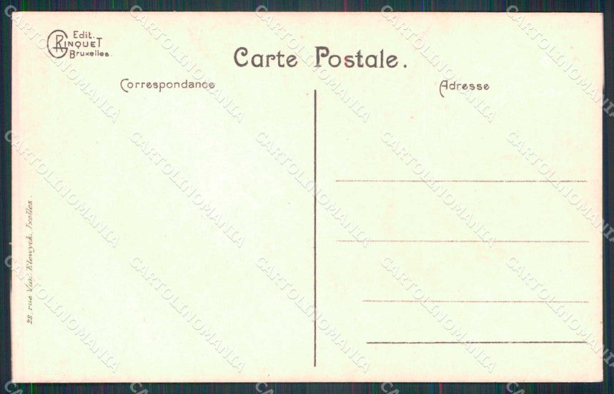 WWI Propaganda Alleati Tricolore Flags United States Italy cartolina KF4324 – retro