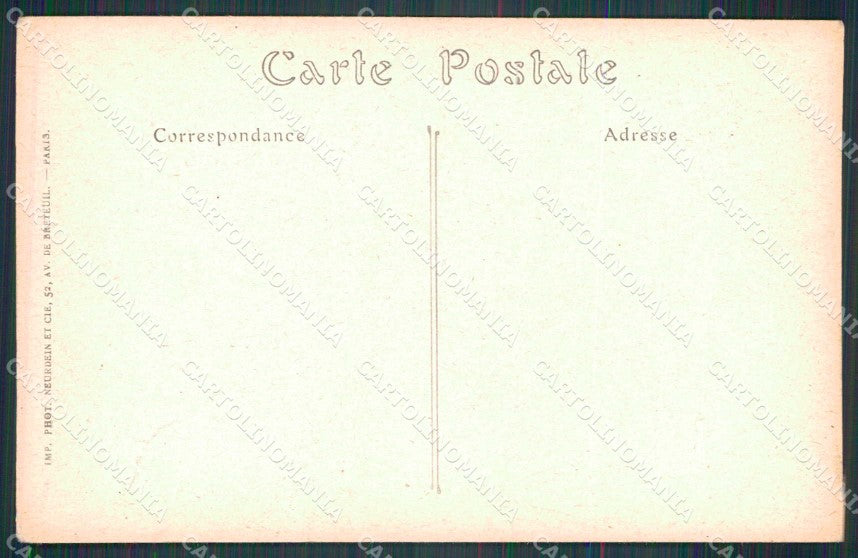 WWI WW1 Propaganda Francese La Chasse PIEGHINE cartolina KF4332 – retro