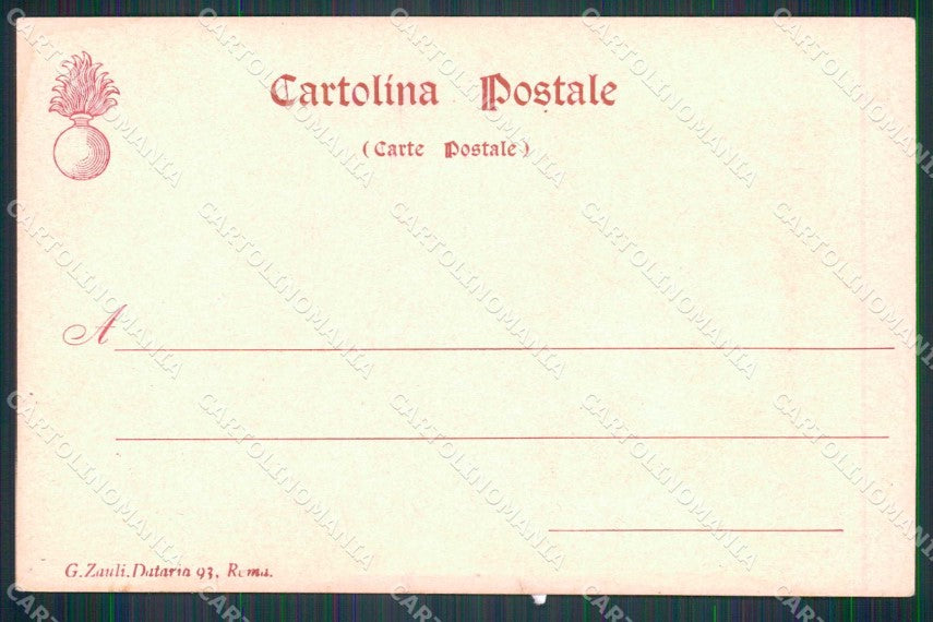 Militari Reggimentali Granatieri di Sardegna cartolina KF4347 – retro