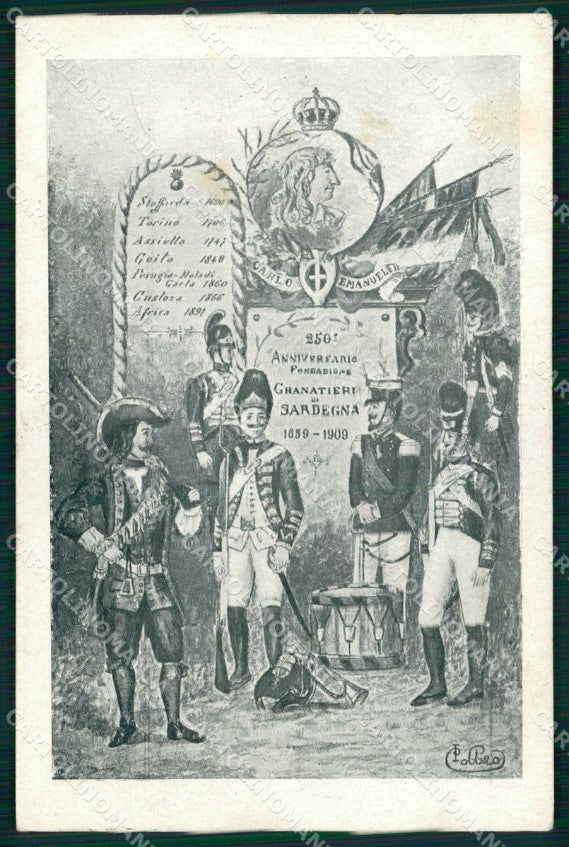 Militari Reggimentali Brigata Granatieri Sardegna Fondazione cartolina KF4353 – fronte