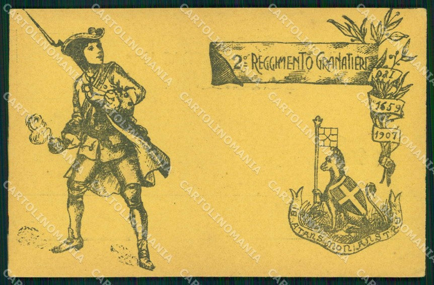 Militari Reggimentali 2° Reggimento Granatieri di Sardegna cartolina KF4354 – fronte