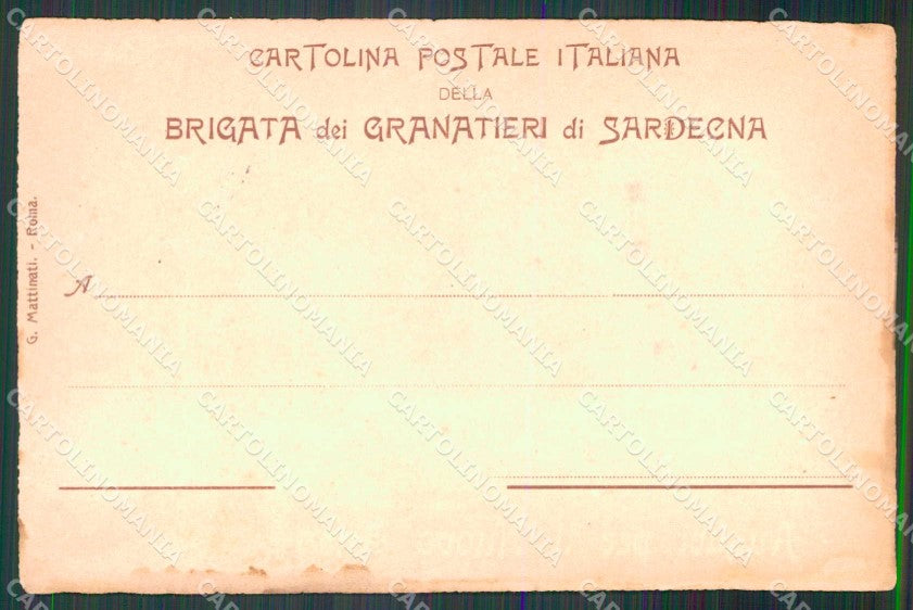 Militari Reggimentali Museo Storico Granatieri Sardegna Savoia cartolina KF4360 – retro