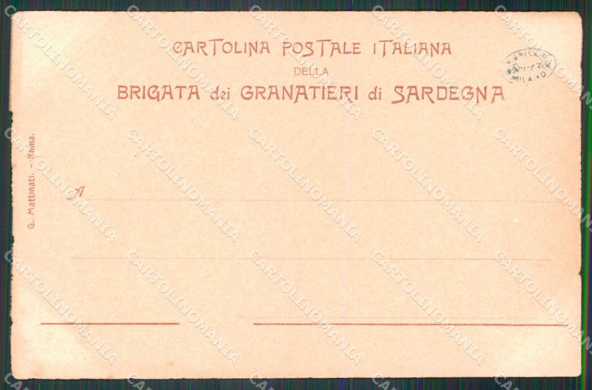 Militari Reggimentali Brigata Granatieri Sardegna cartolina KF4361 – retro