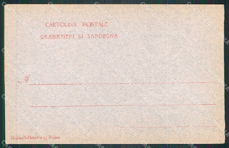 Militari Reggimentali Granatieri di Sardegna Programma Musicale cartolina KF4364 – retro