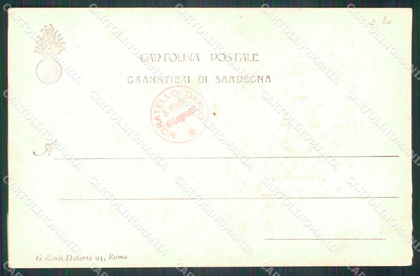 Militari Reggimentali 2° Reggimento Granatieri di Sardegna cartolina KF4367 – retro