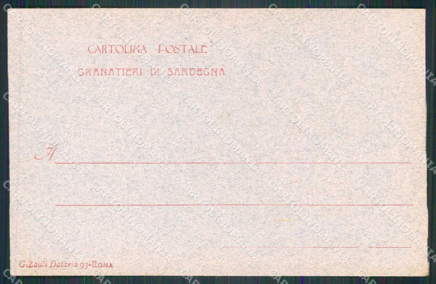 Militari Reggimentali Museo Storico Granatieri di Sardegna cartolina KF4369 – retro