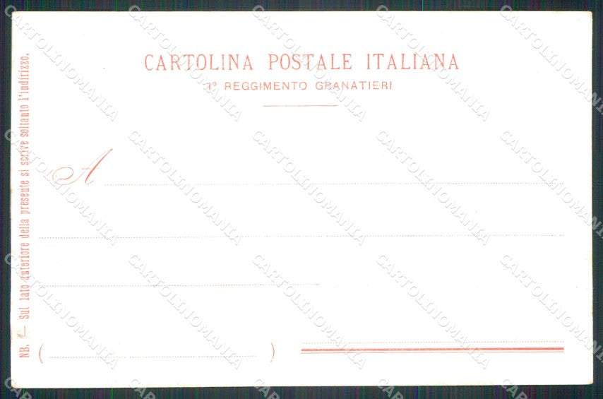 Militari Reggimentali 1° Reggimento Granatieri di Sardegna cartolina KF4372 – retro